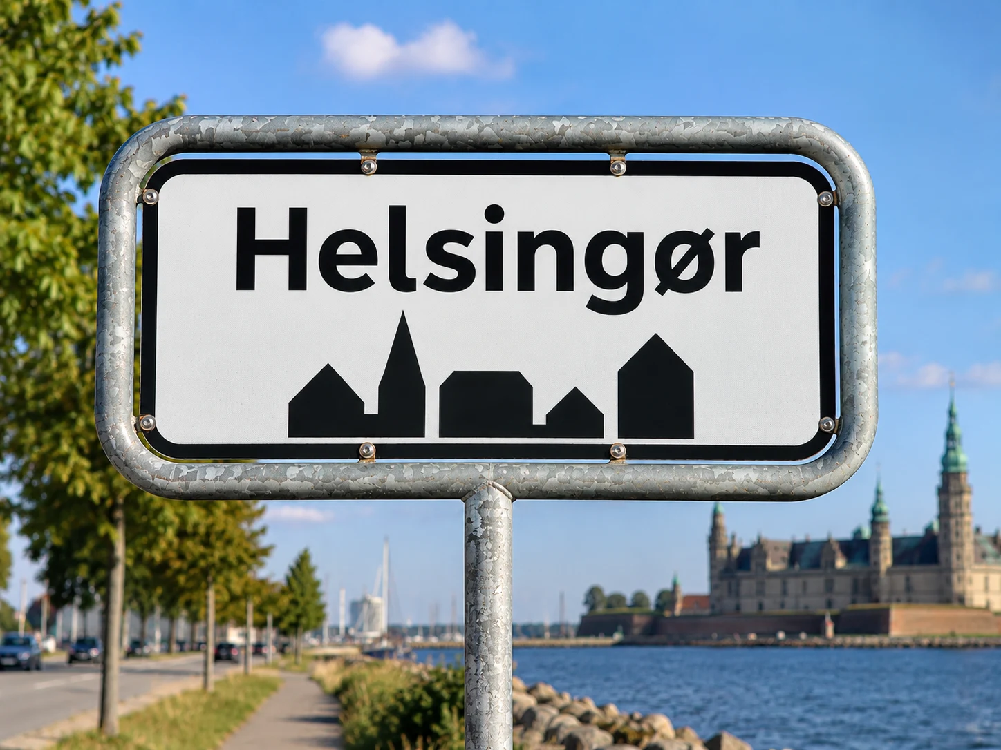 Lokalt byfoto til guiden om parkeringskontrol i Helsingør