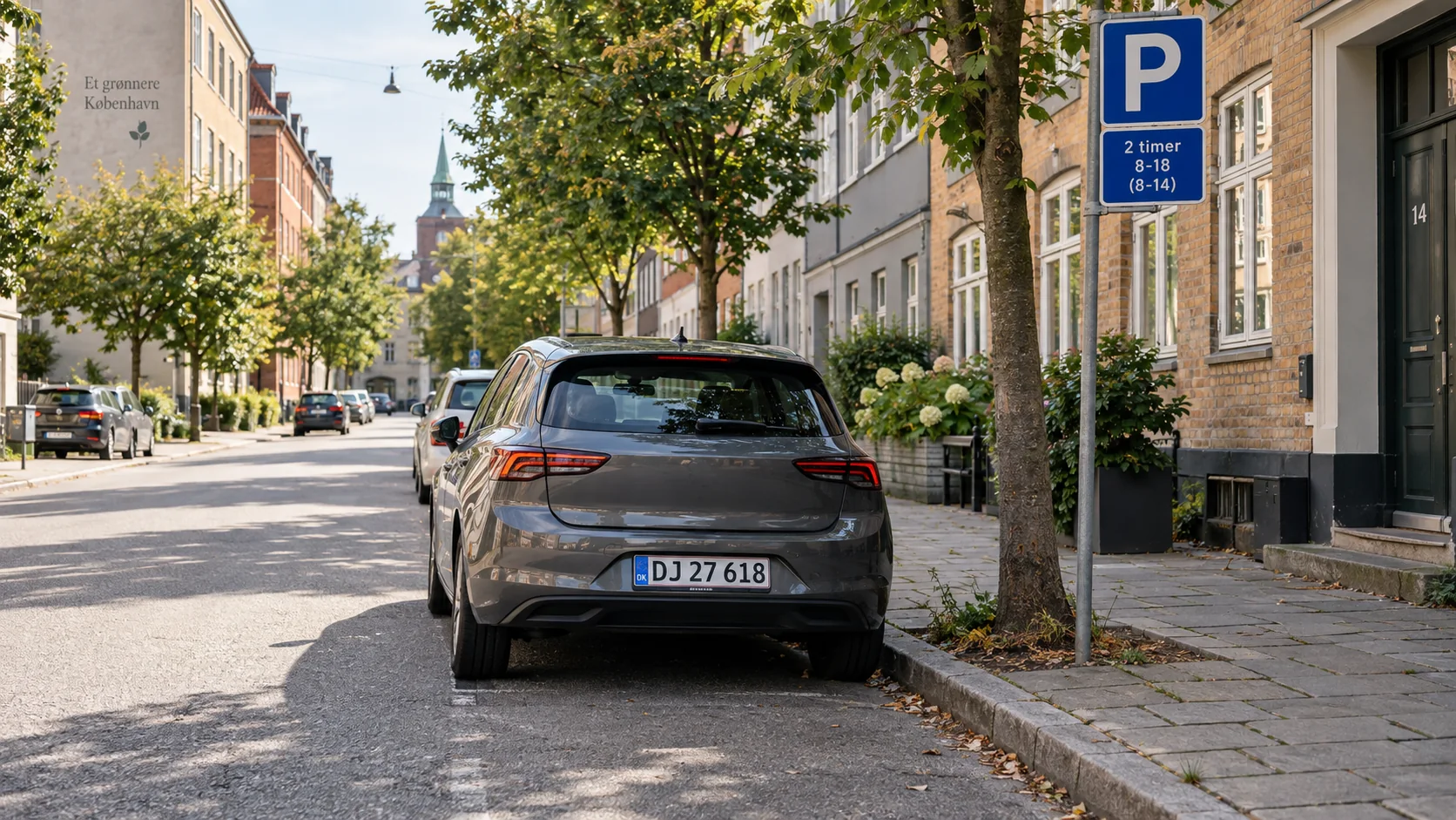 Parkeringsregler – illustration til parkeringsregler og skiltning