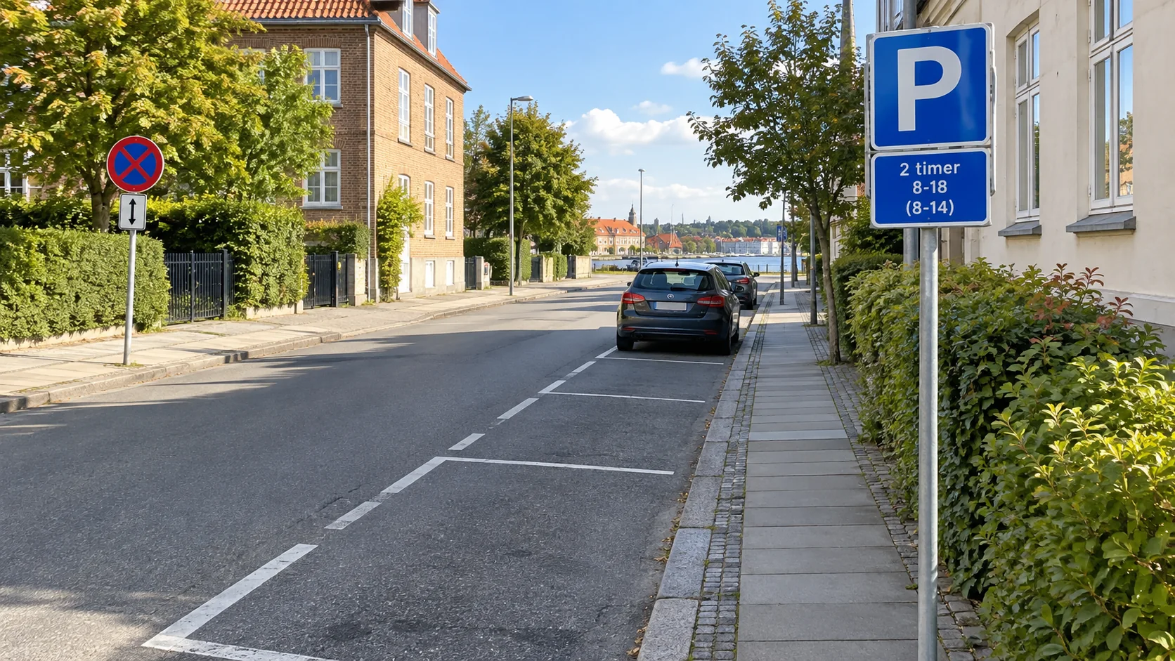 10 meter reglen parkering – illustration til parkeringsregler og skiltning