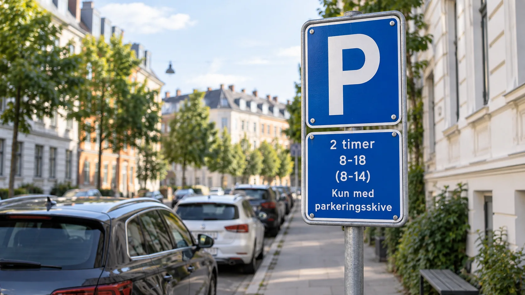 Parkeringspriser og zoner i København 2026 – illustration til parkeringsregler og skiltning